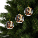 Ceramic Ornament — "Joseph Mary and Jesus" Nativity Christmas Tree Decoration