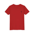 Back design - Youth Tee - "Jesus Has My Back" Cross Christian Graphic Shirt