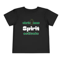 Christmas Spirit Activate Christian Christmas Shirt for Toddlers Short Sleeve Tee Christian Toddler Christmas Shirt
