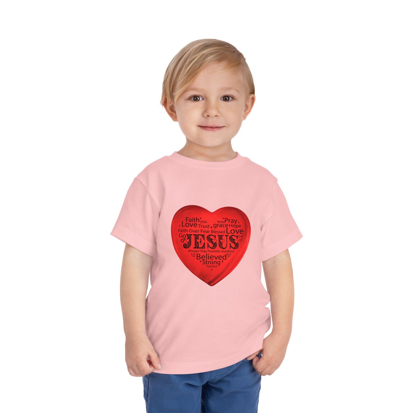 Jesus T-Shirt Christian Shirt for Toddlers Short Sleeve Tee Christian Toddler Christmas Shirt