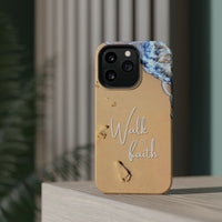 iPhone Inspirational Magnetic Phone Case, Unique Phone Accessories, Faith-Based Gifts, Coastal Vibes, Walk by Faith Design