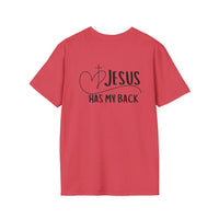 Back design - Christian T-Shirt — "Jesus Has My Back" Inspirational Faith Tee