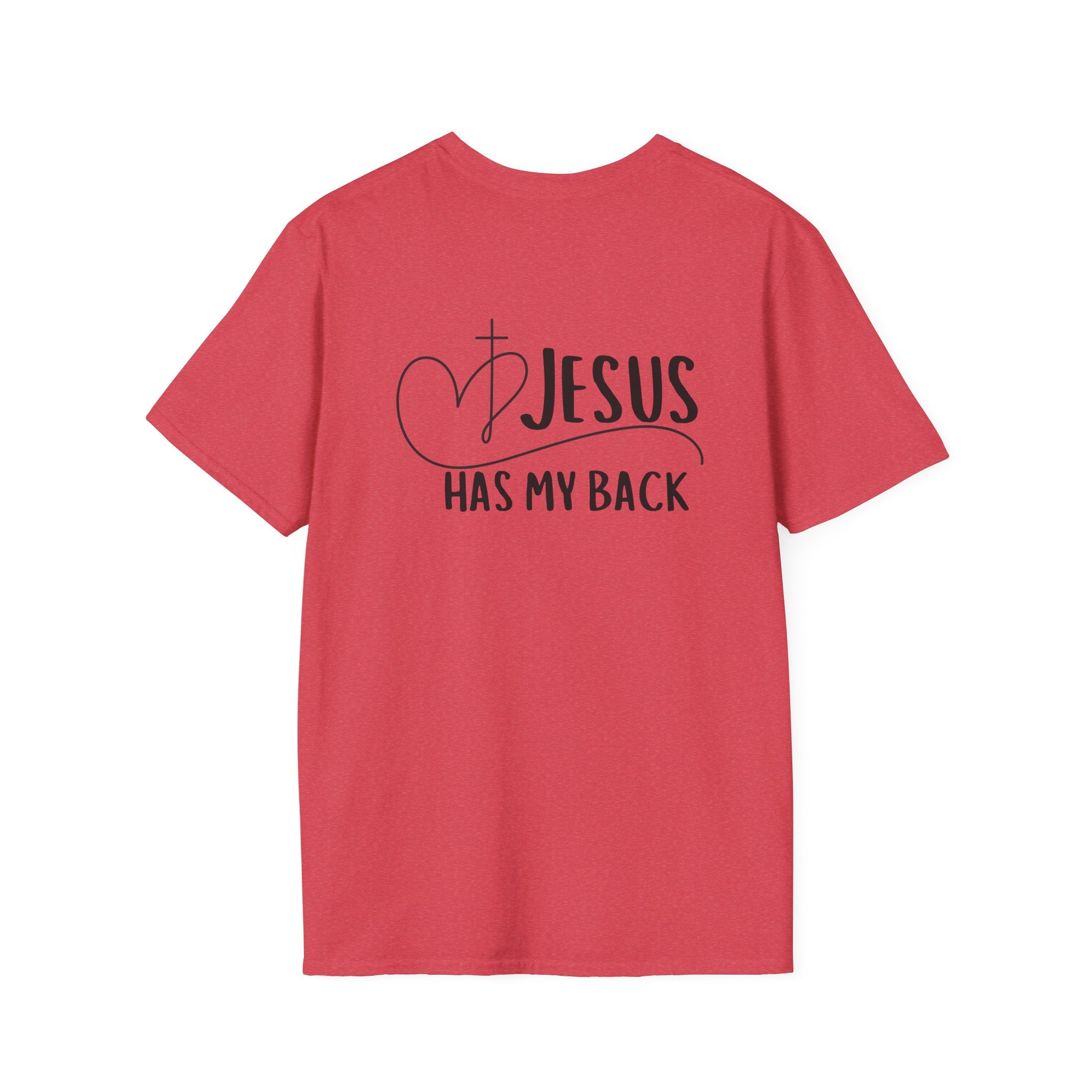 Back design - Christian T-Shirt — "Jesus Has My Back" Inspirational Faith Tee