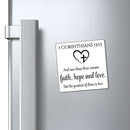 Faith Hope Love Fridge Magnet- Christian Gifts for Women Men - Faith Based Gifts