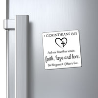 Faith Hope Love Fridge Magnet- Christian Gifts for Women Men - Faith Based Gifts