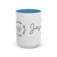 Jesus Coffee Mug – Script Faith Mug with “Jesus: The Way • The Truth • The Life” – Inspirational Religious Gift
