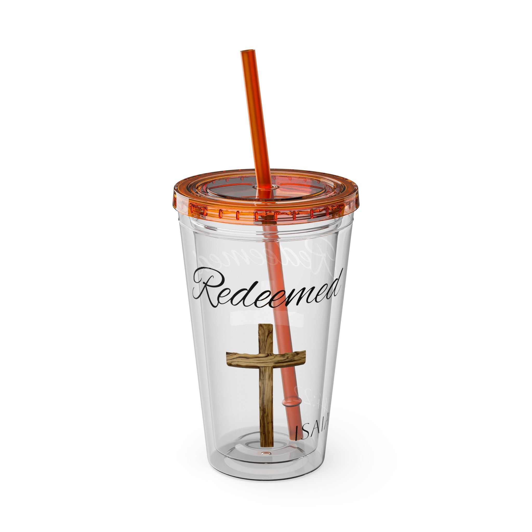 Redeemed Water Tumbler - Christian Gifts for Women Men - Faith Based Gifts