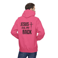 Jesus Has My Back Midweight Softstyle Fleece Hoodie