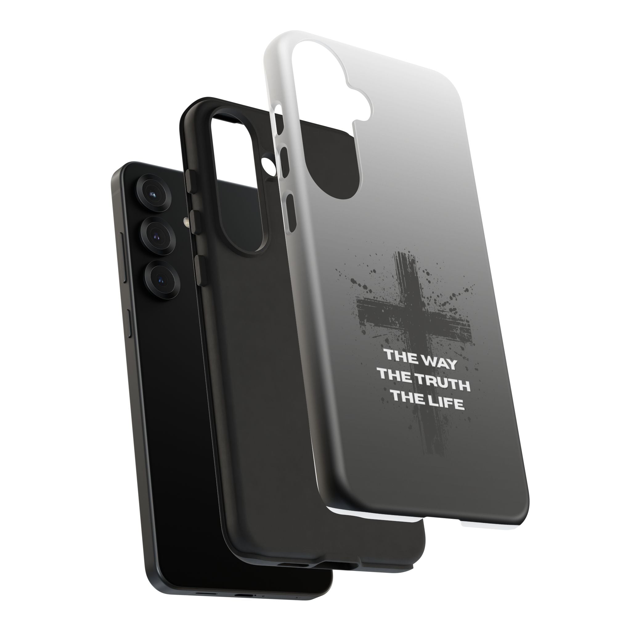 Christian Cross Phone Case — "The Way The Truth The Life" Protective Phone Cover