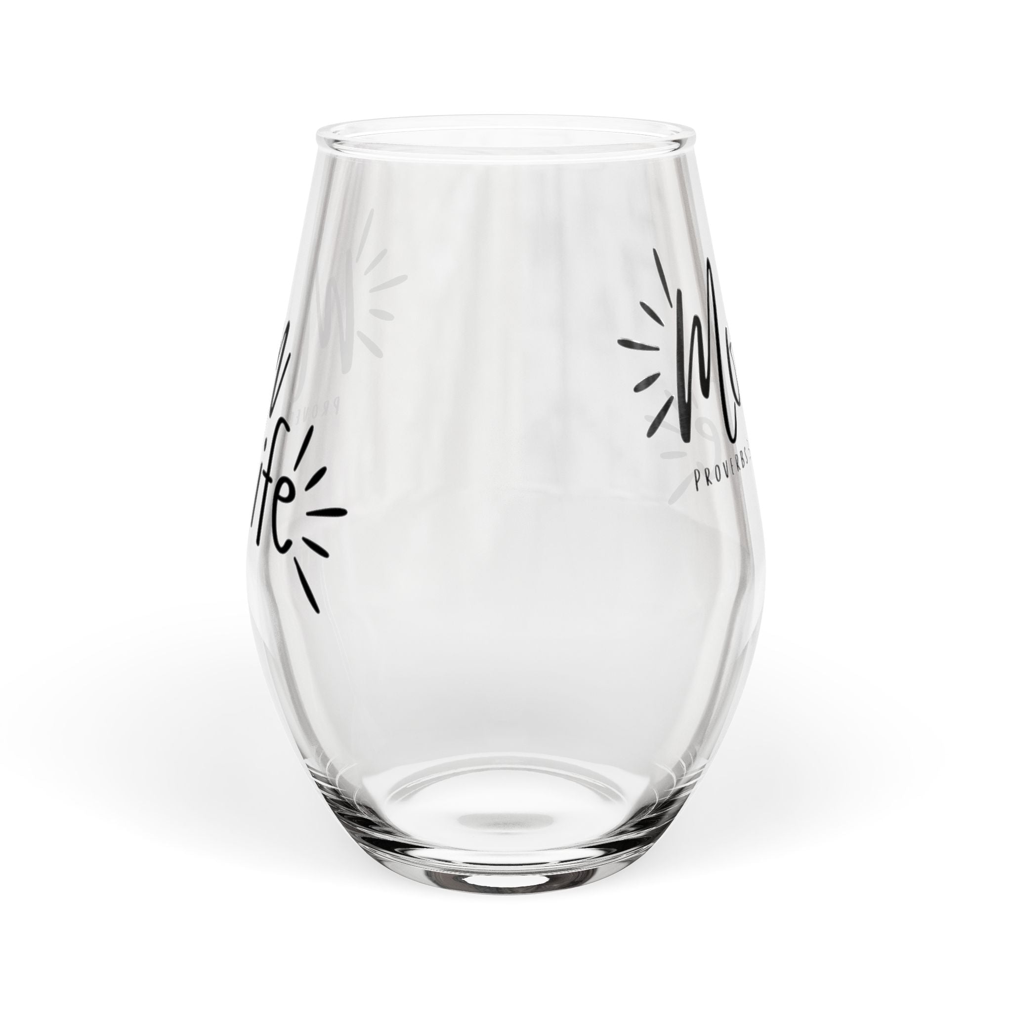 Mom Life Stemless Wine Glass - 11.75oz