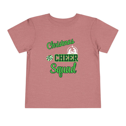 Christmas Cheer Squade Christian Christmas Shirt for Toddlers Short Sleeve Tee Christian Toddler Christmas Shirt