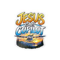 Jesus Is My Copilot – Mountain Sunset Christian Vinyl Sticker