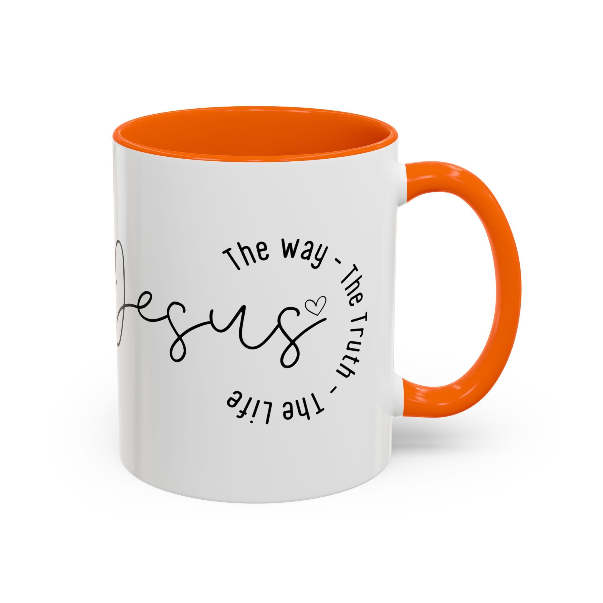 Jesus Coffee Mug – Script Faith Mug with “Jesus: The Way • The Truth • The Life” – Inspirational Religious Gift