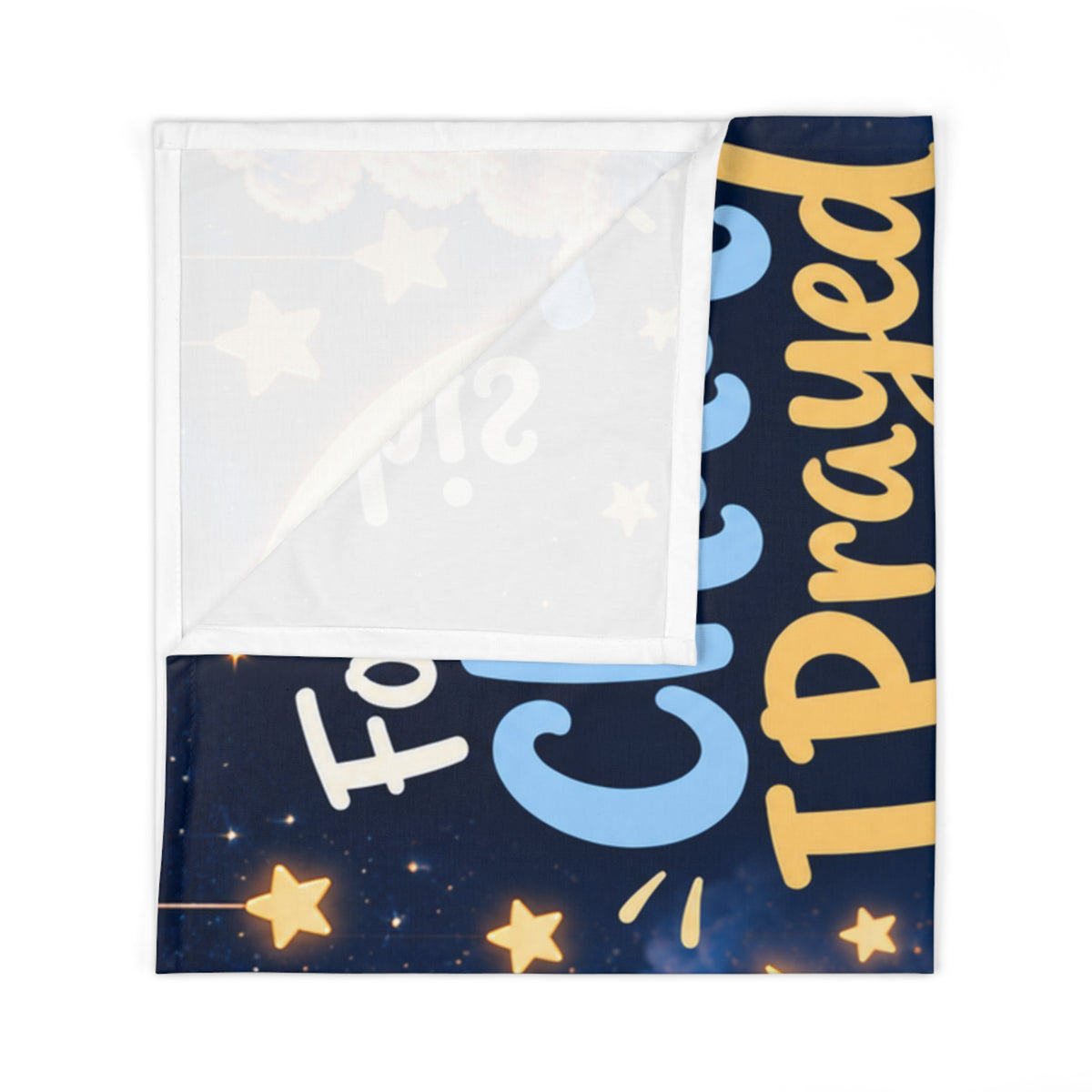 For This Child I Prayed – Blue Puppy Christian Baby Swaddle Blanket