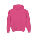 Youth Hoodie - "Jesus Has My Back" Cross Faith Graphic