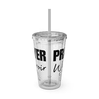 Prayer Warrior Water Tumbler - Christian Gifts for Women Men - Faith Based Gifts