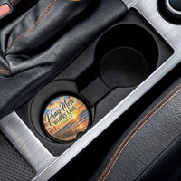 Pray More Worry Less – Beach Sunrise Christian Car Coaster