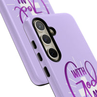 Samsung - "With God All Things Are Possible" Inspirational Purple Tough Case