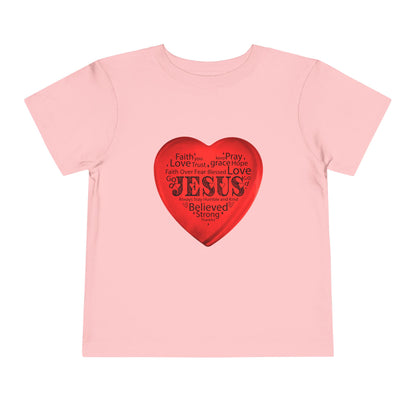 Jesus T-Shirt Christian Shirt for Toddlers Short Sleeve Tee Christian Toddler Christmas Shirt