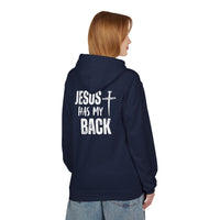 Jesus Has My Back Midweight Softstyle Fleece Hoodie