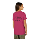 Back design - Youth Tee - "Jesus Has My Back" Christian Faith Shirt