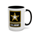 Military Themed Coffee Mug - U.S. Army Design for Veterans, Gift for Soldiers, Patriotic Decor, Everyday Use, Army Support