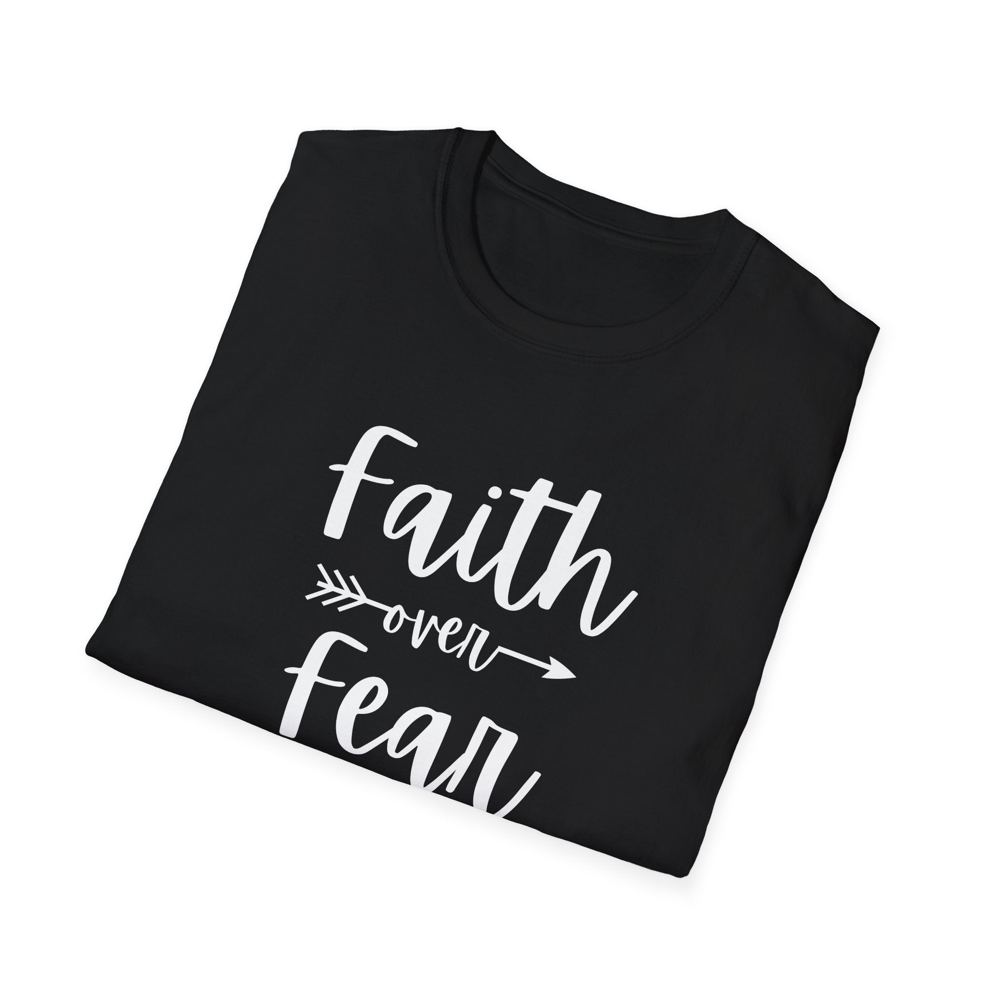 Faith Over Fear Unisex Softstyle T-Shirt | Christian Shirts for Women Men - Faith Based Gifts