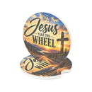 Jesus Take the Wheel Christian Soapstone Car Coaster