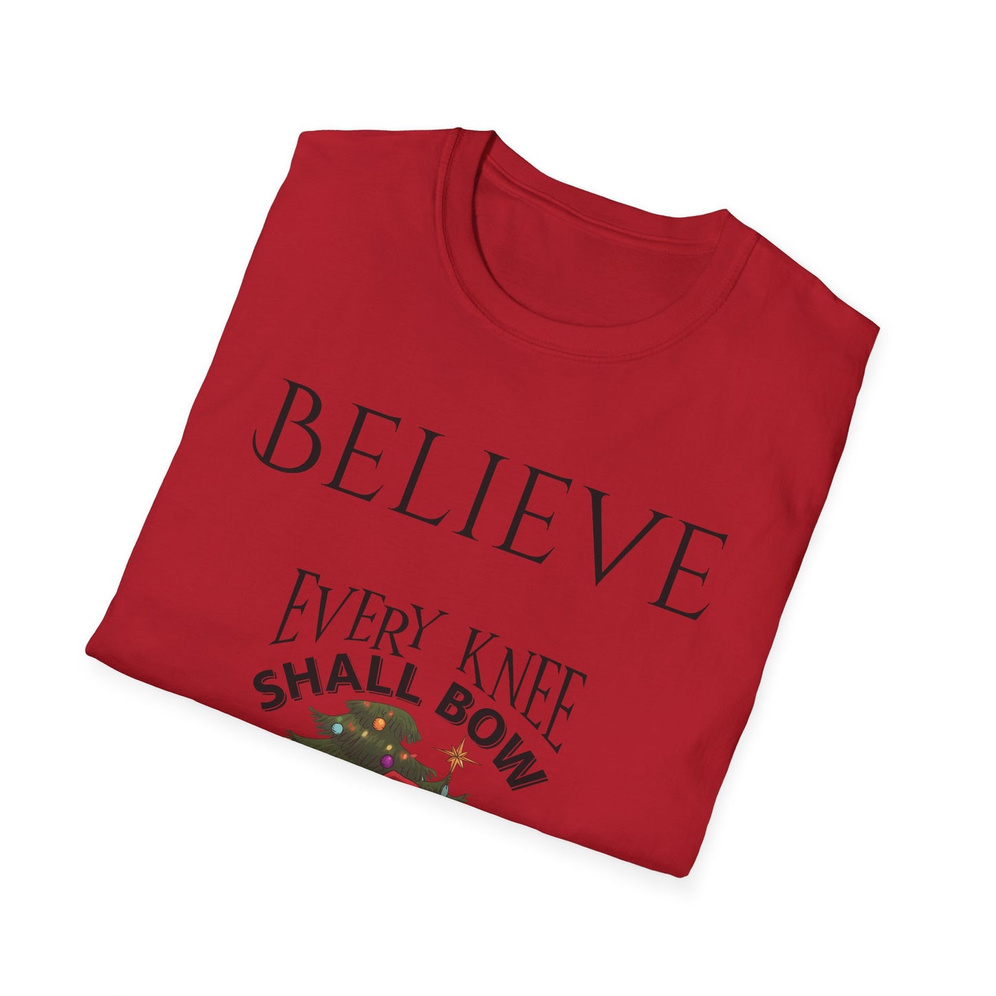 Believe Every Knee Shall Bow Christian Shirt for Women Men Shirts for Christians
