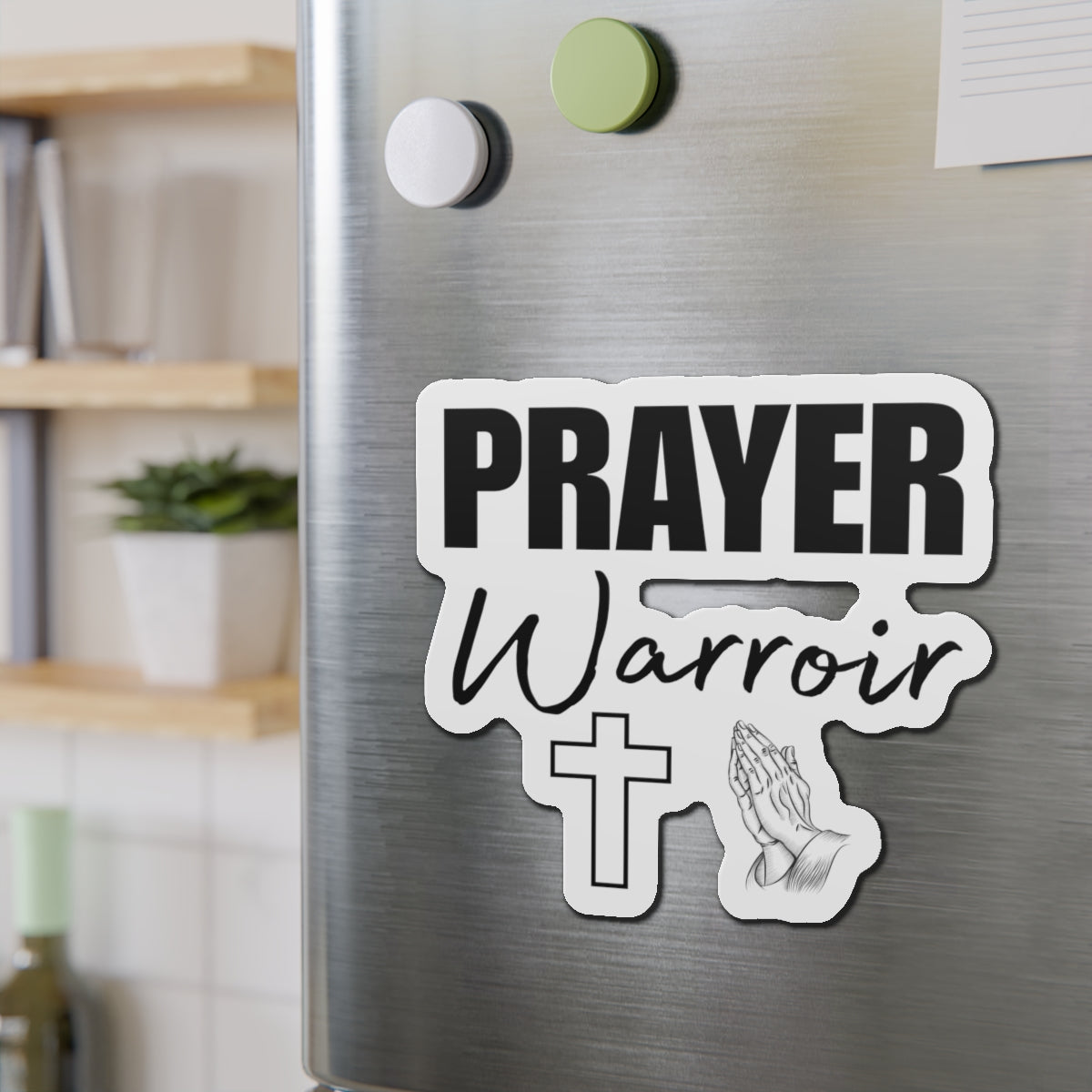 Prayer Warrior Fridge Magnet - Christian Gifts for Women Faith Gifts for Men