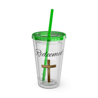 Redeemed Water Tumbler - Christian Gifts for Women Men - Faith Based Gifts