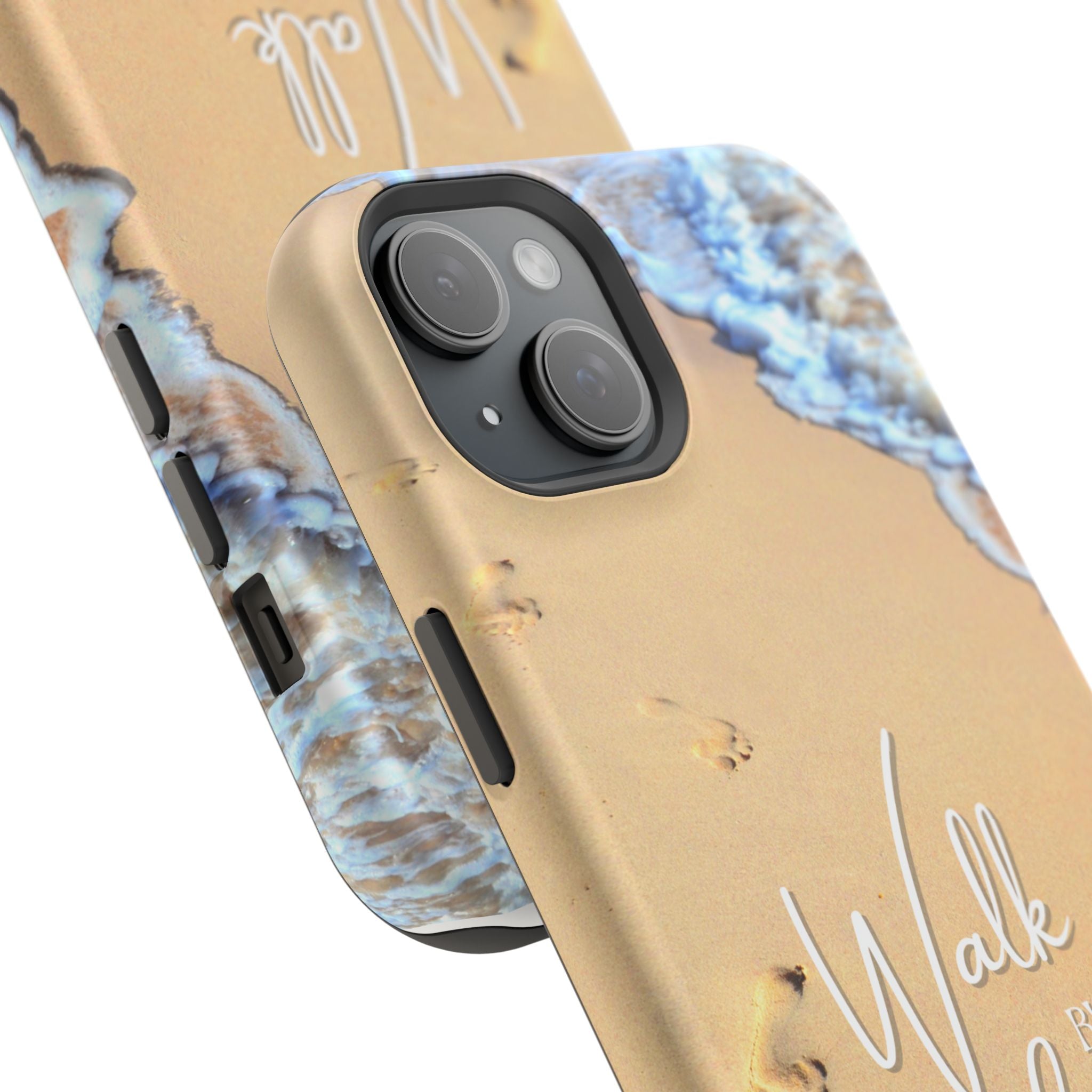 iPhone Inspirational Magnetic Phone Case, Unique Phone Accessories, Faith-Based Gifts, Coastal Vibes, Walk by Faith Design
