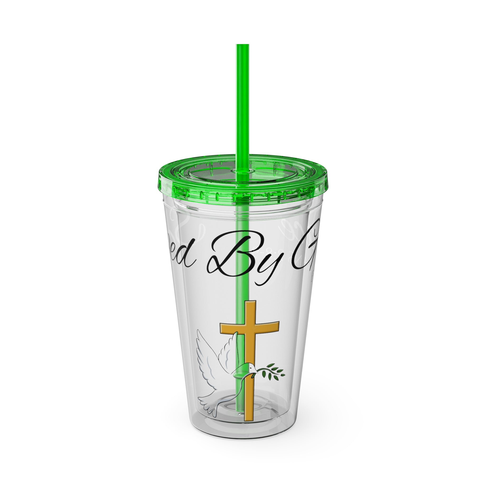 Saved By Grace Water Tumbler - Christian Gifts for Women Men - Faith Based Gifts