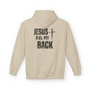 Jesus Has My Back Midweight Softstyle Fleece Hoodie