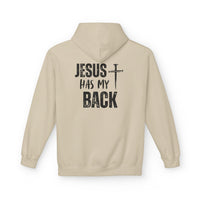 Jesus Has My Back Midweight Softstyle Fleece Hoodie