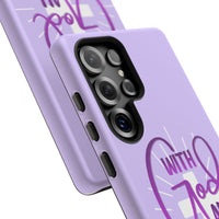 Samsung - "With God All Things Are Possible" Inspirational Purple Tough Case