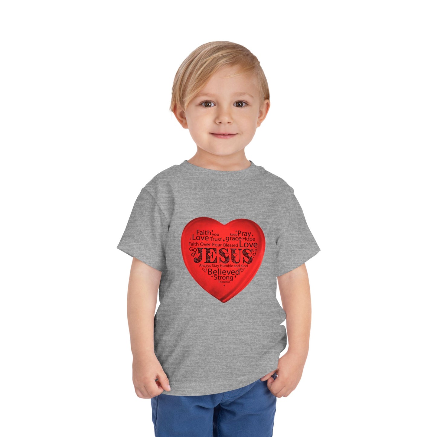Jesus T-Shirt Christian Shirt for Toddlers Short Sleeve Tee Christian Toddler Christmas Shirt