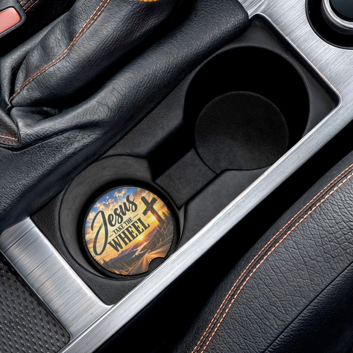 Jesus Take the Wheel Christian Soapstone Car Coaster