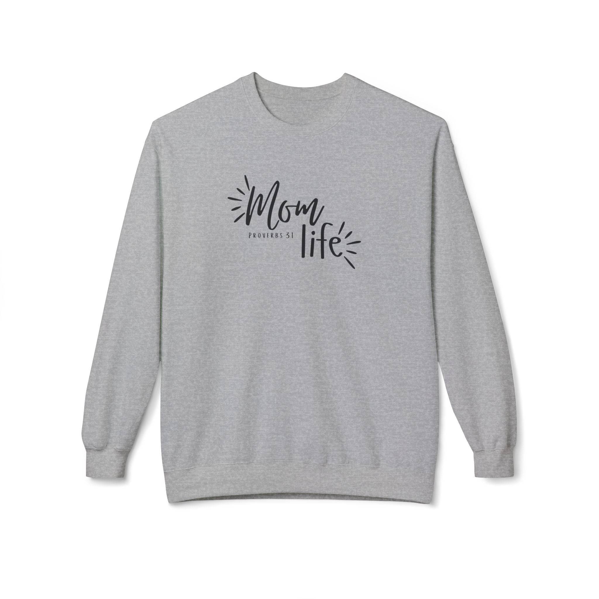 Mom Life Crewneck Sweatshirt — Cozy Casual Pullover for Moms