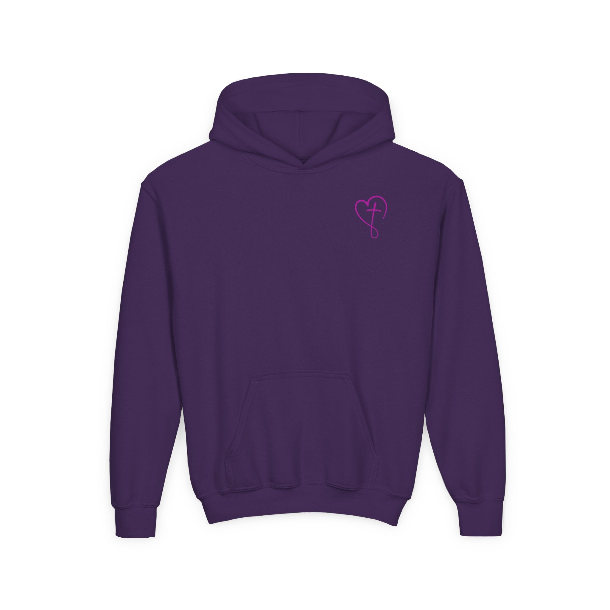 Youth Hoodie — 'Romans 6:7 I Am Set Free' Christian Faith Pullover