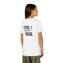 Back design - Youth Tee - "Jesus Has My Back" Cross Christian Graphic Shirt