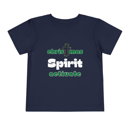 Christmas Spirit Activate Christian Christmas Shirt for Toddlers Short Sleeve Tee Christian Toddler Christmas Shirt