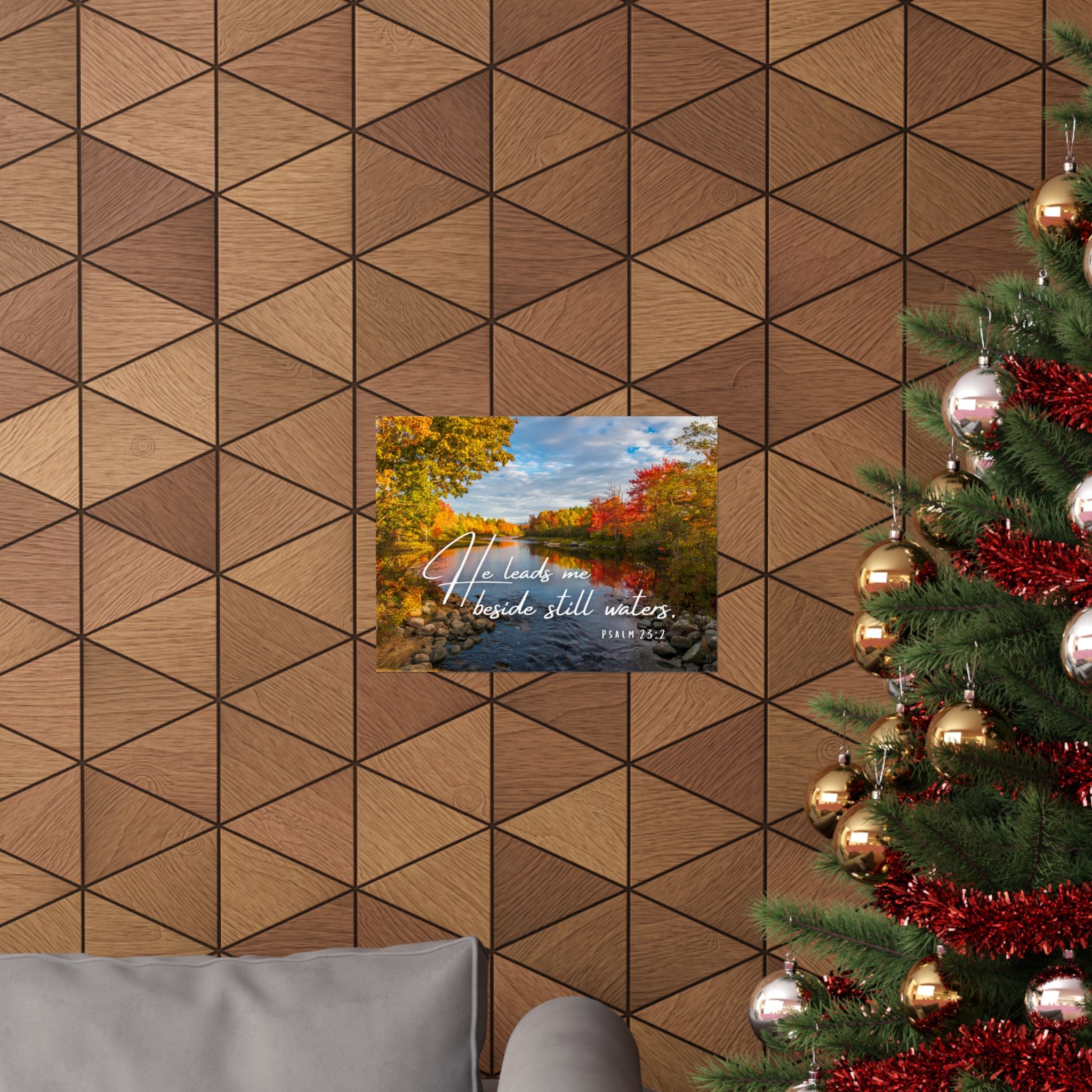 Copy of He Leads Me Beside Still Waters- Faith Wall Art - Matte Poster - Christian Gifts for Women Men