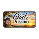 With God All Things Are Possible – Country Sunrise Christian Desk Mat