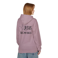 Jesus Has My Back Fleece Hoodie, Cozy Unisex Sweatshirt, Faith-Based Apparel, Perfect Gift for Christians