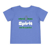 Christmas Spirit Activate Christian Christmas Shirt for Toddlers Short Sleeve Tee Christian Toddler Christmas Shirt