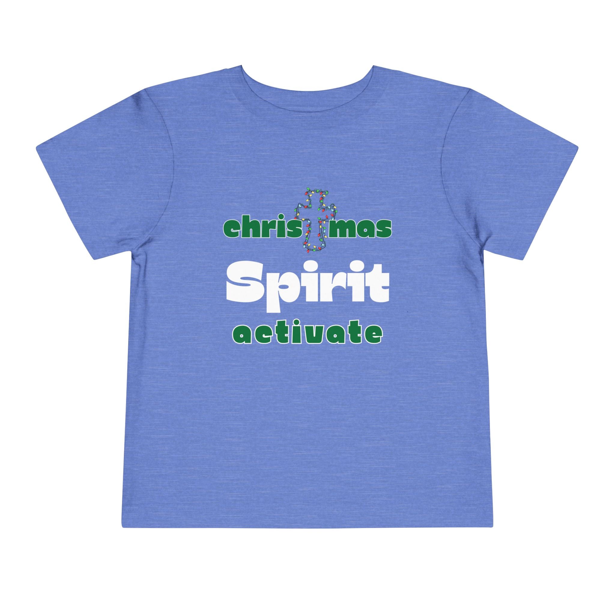 Christmas Spirit Activate Christian Christmas Shirt for Toddlers Short Sleeve Tee Christian Toddler Christmas Shirt