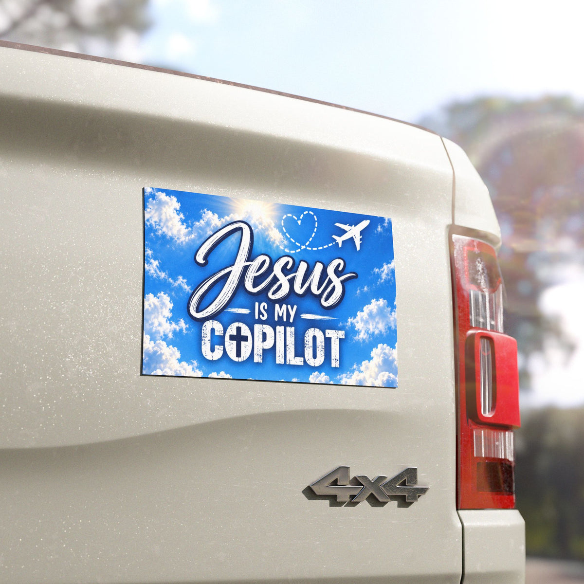 Jesus Is My Copilot – Blue Sky Christian Car Magnet