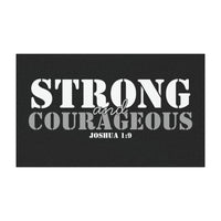 Strong and Courageous Car Magnet — Joshua 1:9 Scripture Bumper Sticker