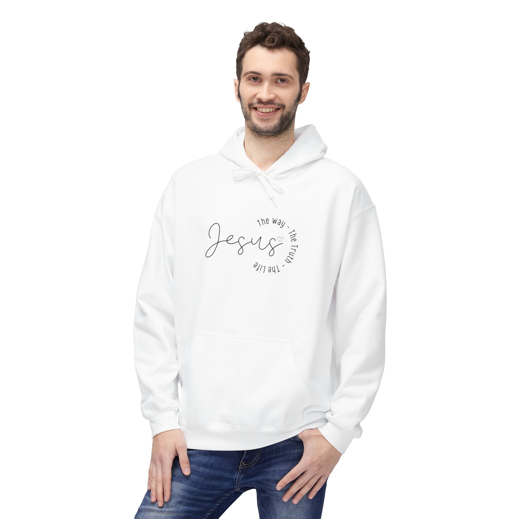 Jesus - The way, the truth, the life - Unisex Midweight Softstyle Fleece Hoodie